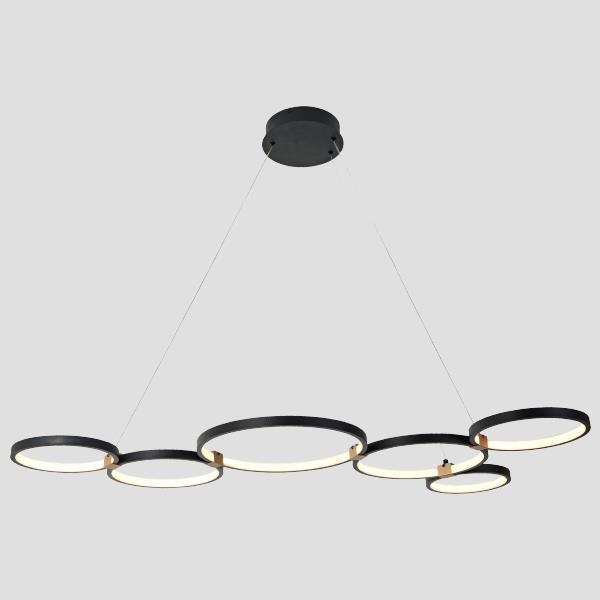 LIGHT FIXTURES HANGING LINEAR LED 90W 3000Κ BLACK