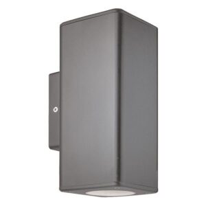 WALL LIGHT SQUARE UP-DOWN PLASTIC GU10 GREY