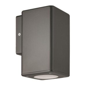 WALL LIGHT SQUARE DOWN PLASTIC GU10 DARK GREY