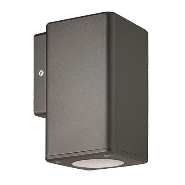 WALL LIGHT SQUARE DOWN PLASTIC GU10 DARK GREY