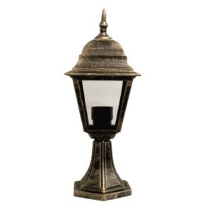 COLUMN LIGHT FLOOR SQUARE ALLUMINIUM BRONZE E27