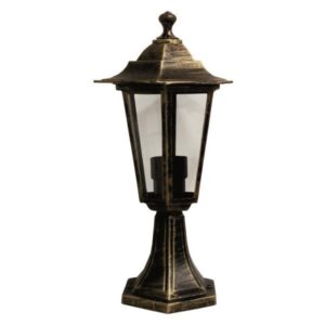 COLUMN LIGHT FLOOR HEXAGONAL ALLUMINIUM BRONZE E27