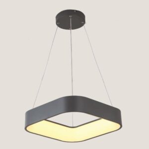 LIGHT FIXTURES HANGING SQUARE LED 40W 3000Κ GREY