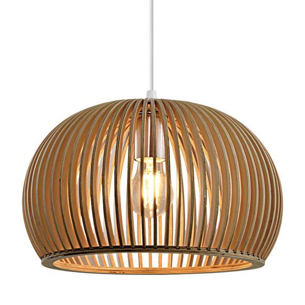 LIGHT FIXTURES HANGING SIMPLE  Ε27 WOOD