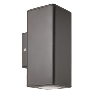 WALL LIGHT SQUARE UP-DOWN PLASTIC GU10 DARK GREY