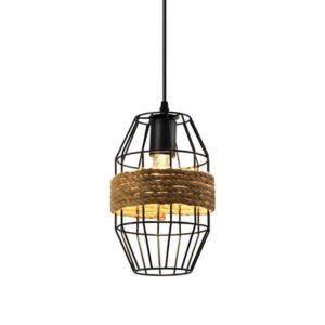 CEILING LIGHT FIXTURE Ε27  ROPE & METAL