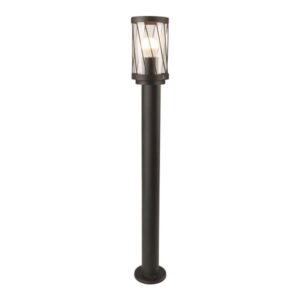 COLUMN LIGHT FLOOR METALLIC GRID PATTERN E27 95x95x500 IP44 BLACK