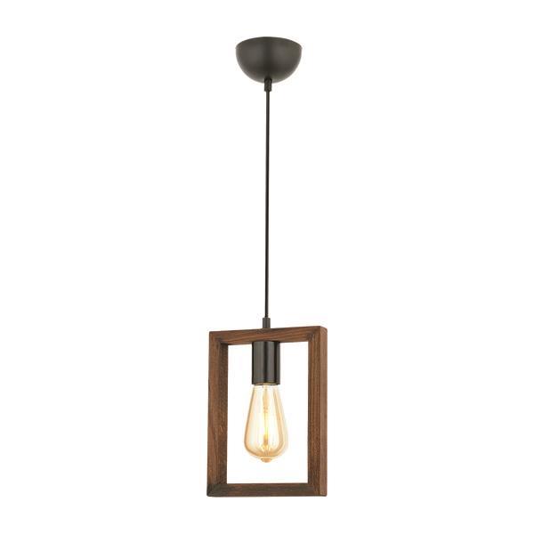 HANGING LIGHT "OREON" E27 WOOD/ METAL