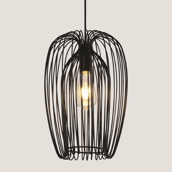 LIGHT FIXTURES HANGING SIMPLE E27 Φ245x245 BLACK LIGHT FIXTURES HANGING SIMPLE E27 Φ245x245 BLACK