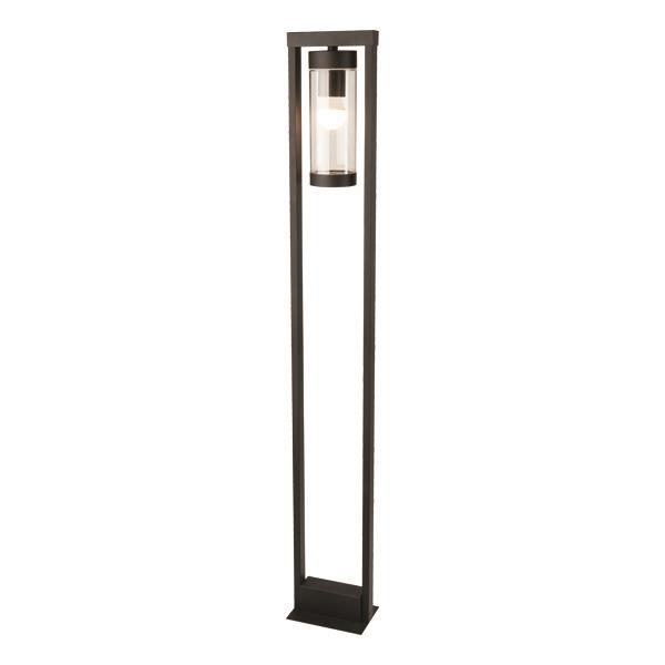 COLUMN LIGHT FLOOR METALLIC E27 142x100x800 IP44 BLACK