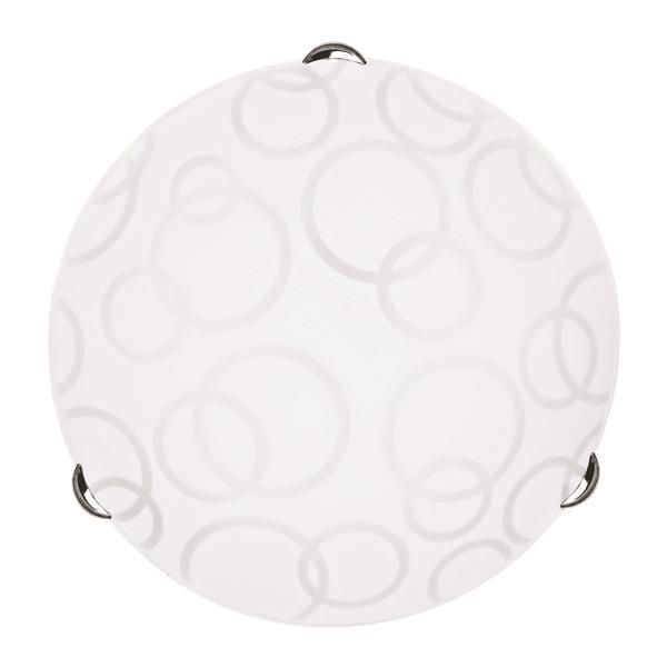 CEILING LIGHT "LEIA" Φ40 2XΕ27 WHITE/NICKEL