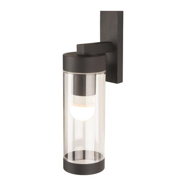 WALL LIGHT METALLIC E27 76x130x291 IP44 BLACK