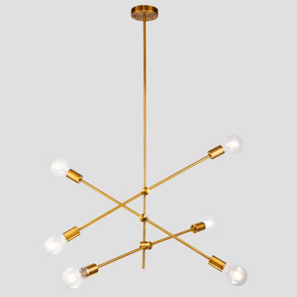 Ceiling Light Fixtures 6xΕ27  GOLD