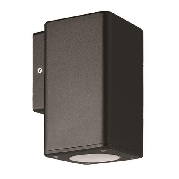 WALL LIGHT SQUARE DOWN PLASTIC GU10 BLACK