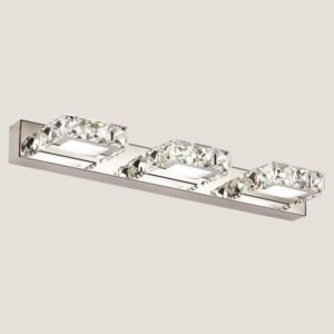 LIGHT FIXTURES FOR BATHROOM  LED 9W 4000K SQUARE 3Φ 460X50X116 NICKEL