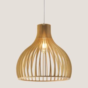LIGHT FIXTURES HANGING SIMPLE E27 Φ350x370 WOOD