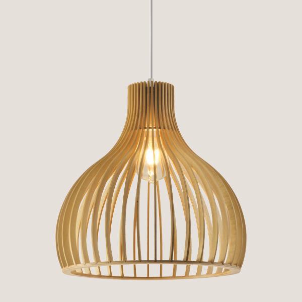 LIGHT FIXTURES HANGING SIMPLE E27 Φ350x370 WOOD LIGHT FIXTURES HANGING SIMPLE E27 Φ350x370 WOOD