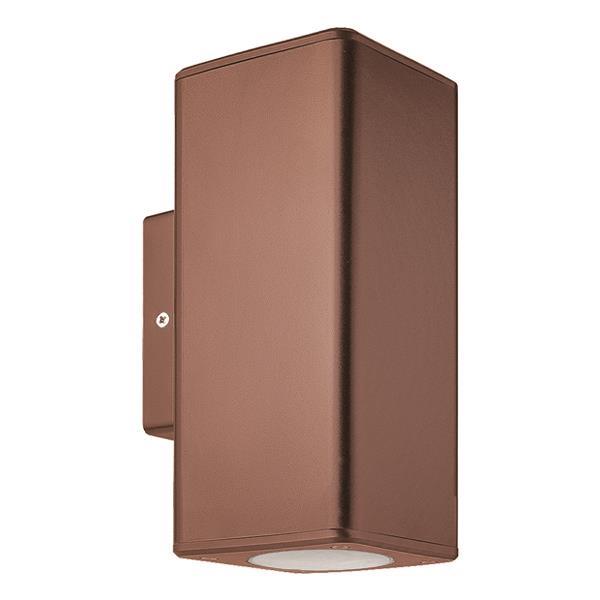 WALL LIGHT SQUARE UP-DOWN PLASTIC GU10 ANTIQUE COPPER