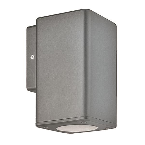 WALL LIGHT SQUARE DOWN PLASTIC GU10 GREY