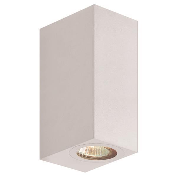 WALL LIGHT UP-DOWN SQUARE GU10 IP54 WHITE
