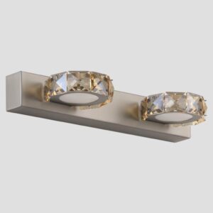 LIGHT FIXTURES FOR BATHROOM  LED 6W 4000K OVAL 2Φ 320X50X116 NICKEL