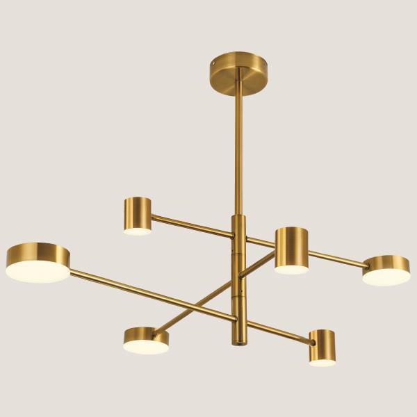 LIGHT FIXTURES HANGING SIX-LIGHT LED 36W  GOLD