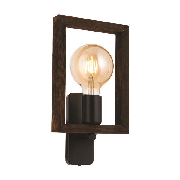 WALL LIGHT "OREON" Ε27 WOOD/ METAL