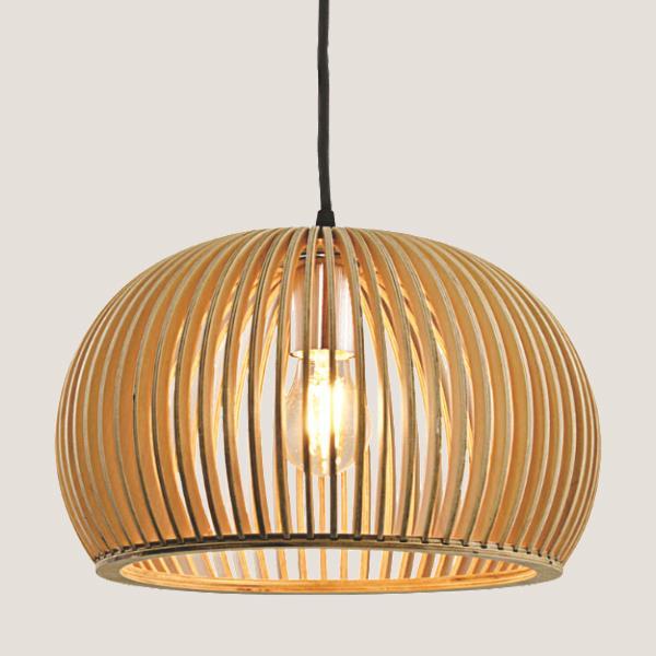 LIGHT FIXTURES HANGING SIMPLE E27 Φ450x300 WOOD