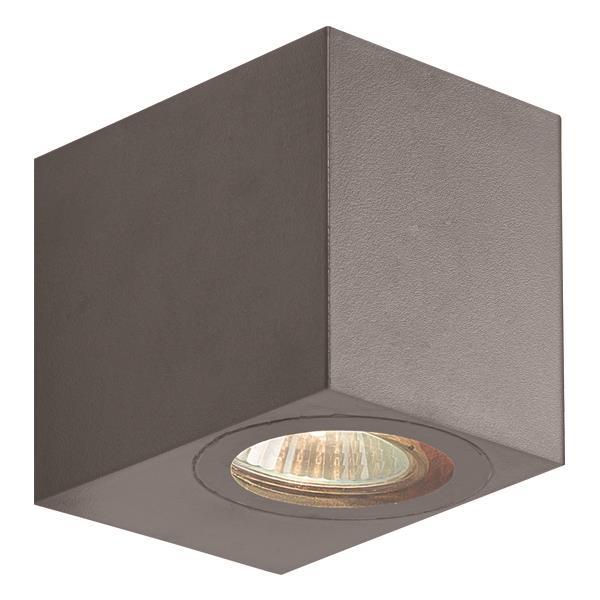 WALL LIGHT DOWN SQUARE GU10 IP54 DARK GREY