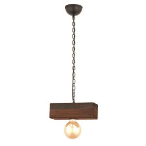 HANGING LIGHT "NOSTOS" E27 WOOD/ METAL