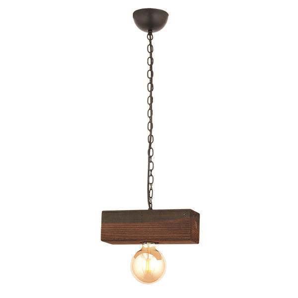 HANGING LIGHT "NOSTOS" E27 WOOD/ METAL