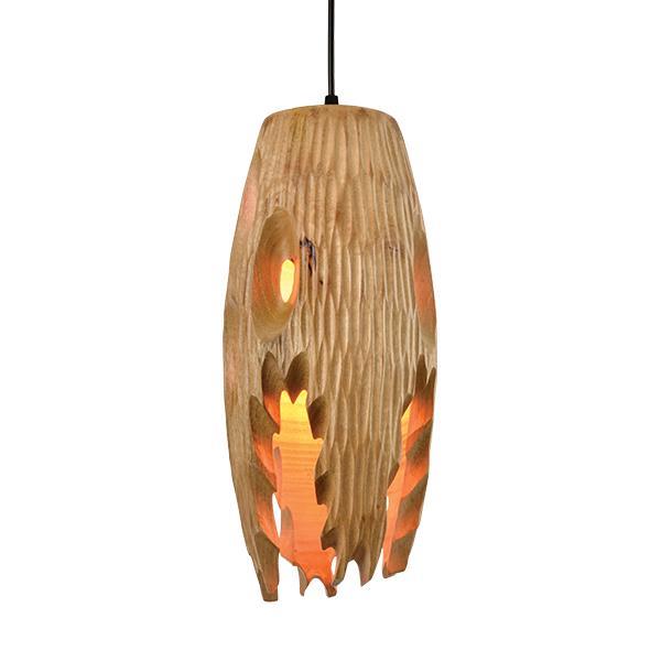 LIGHT FIXTURES HANGING SIMPLE  Ε27 WOOD