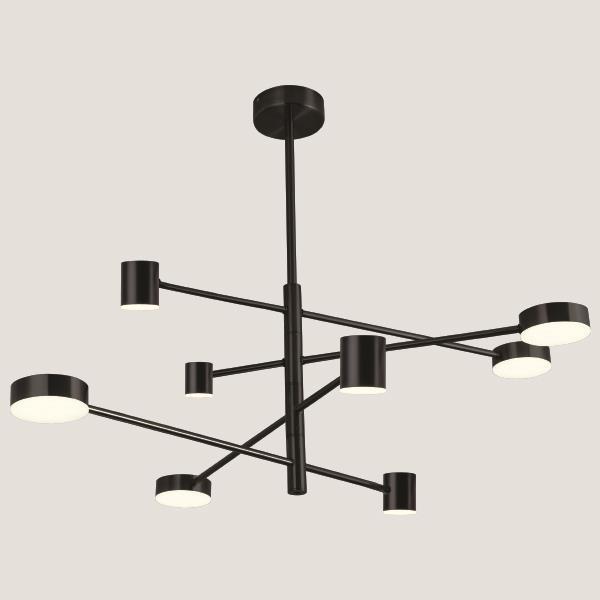 LIGHT FIXTURES HANGING EIGHT-LIGHT LED 48W BLACK