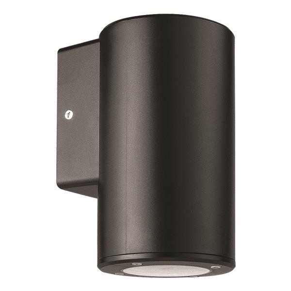 WALL LIGHT ROUND DOWN PLASTIC GU10 BLACK