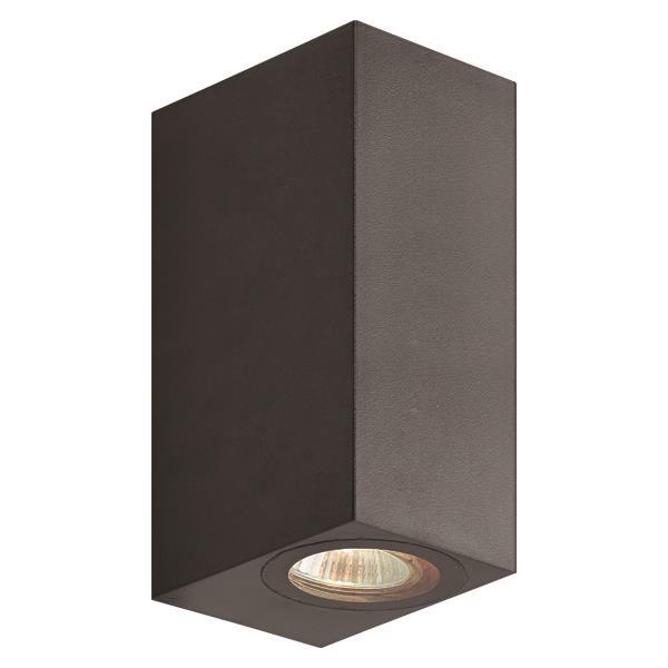 WALL LIGHT UP-DOWN SQUARE GU10 IP54 BLACK