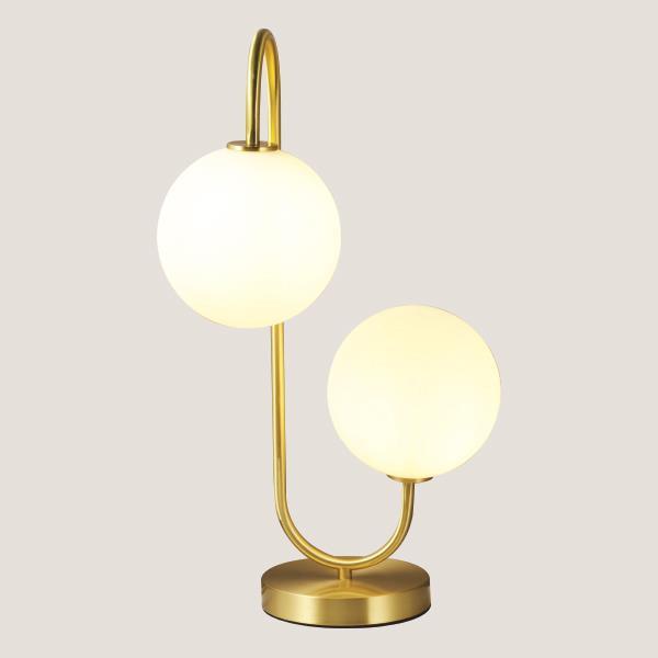 TABLE LAMP WITH 2 GLOBES 2xG9 30x53 COPPER/BLACK