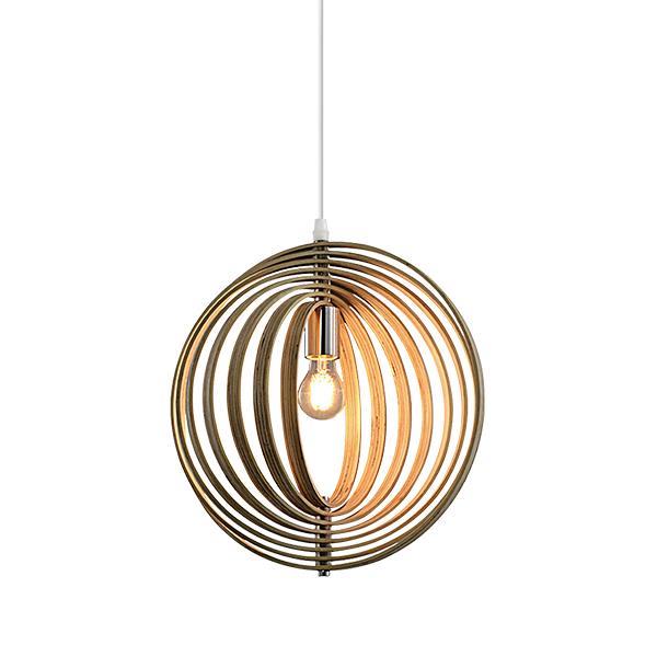 LIGHT FIXTURES HANGING SIMPLE  Ε27 WOOD