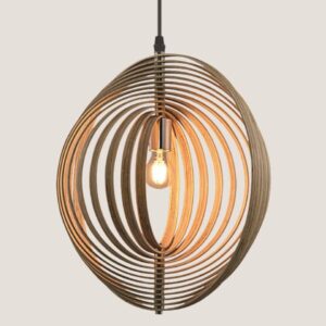 CEILING LIGHT FIXTURE SIMPLE 3D E27 Φ500 WOODEN