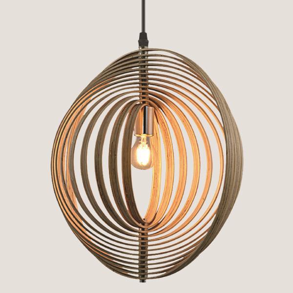 CEILING LIGHT FIXTURE SIMPLE 3D E27 Φ500 WOODEN