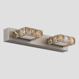 LIGHT FIXTURES FOR BATHROOM LED 6W 4000K SQUARE 2Φ 320X50X116 NICKEL