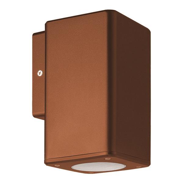 WALL LIGHT SQUARE DOWN PLASTIC GU10 ANTIQUE COPPER