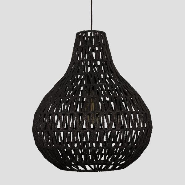 CEILING LIGHT FIXTURE SIMPLE Ε27 MAX40W Φ40x47cm BLACK ROPE