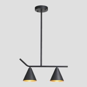 Ceiling Light Fixtures 2xΕ27  BLACK MATT/GOLD