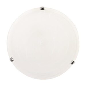 CEILING LIGHT "ERIS" Φ40 2XΕ27 WHITE/NICKEL