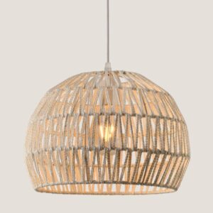 LIGHT FIXTURES HANGING SIMPLE E27 Φ360x260 WHITE ROPE