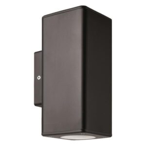 WALL LIGHT SQUARE UP-DOWN PLASTIC GU10 BLACK