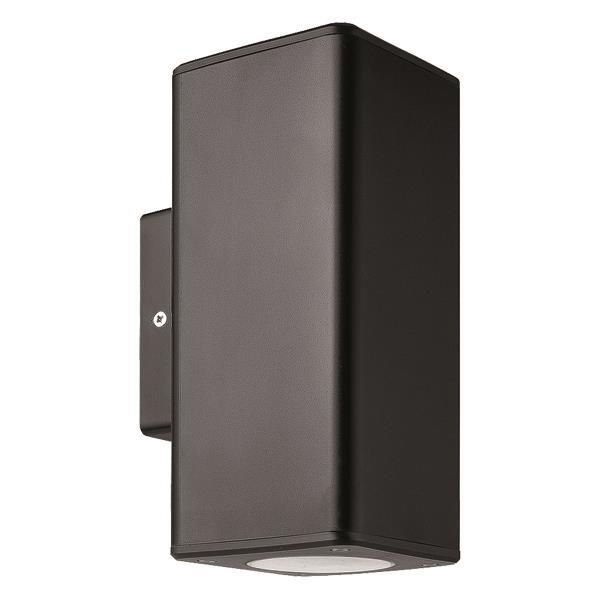 WALL LIGHT SQUARE UP-DOWN PLASTIC GU10 BLACK