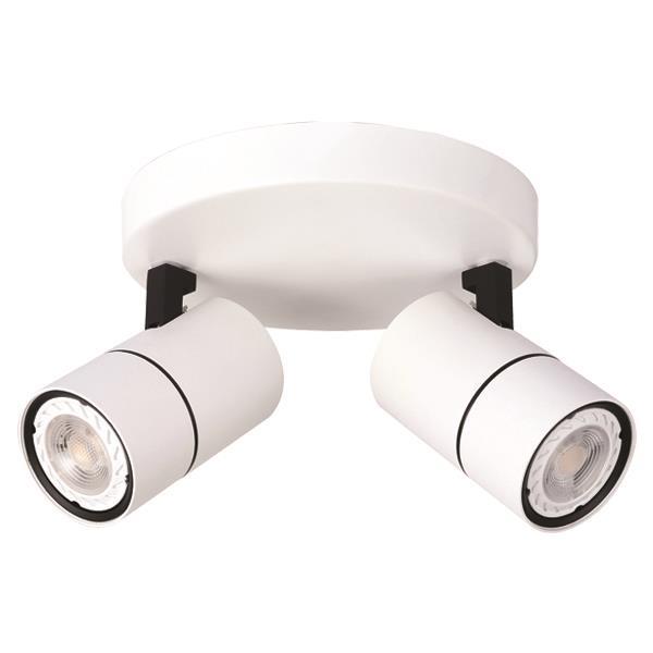 CEILING SPOT ROSETTE DOUBLE GU10 WHITE/ BLACK