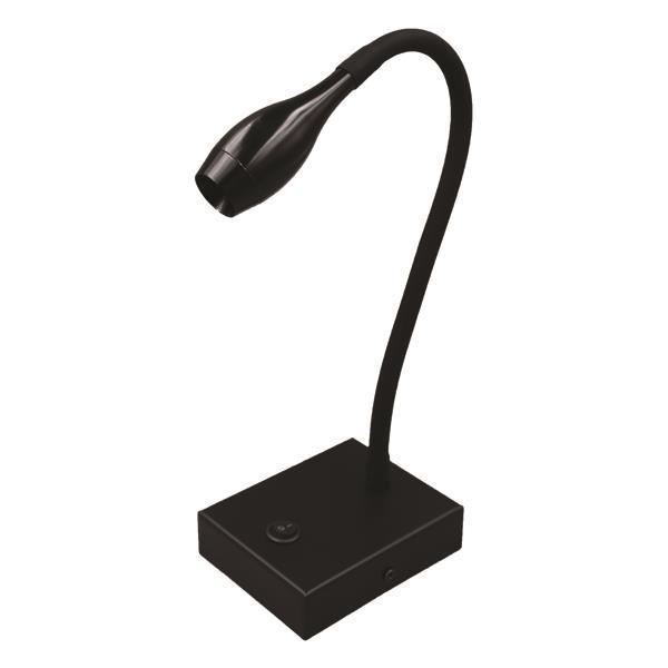 ΑΠΛΙΚΑ ΚΡΕΒΑΤΙΟΥ ΑΝΑΓΝΩΣΗΣ "ARISTON 7" 3W LED 3000K ΜΑΥΡΟ