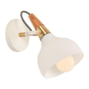 WALL MOUNTED  LIGHT   "ROTA" Ε27 WOOD/WHITE
